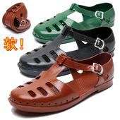 包头鞋 怀旧猪笼鞋 夏季 男士 平底防滑越南胶鞋 复古老式 80年代爸爸鞋