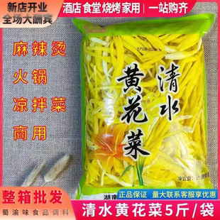 清水黄花菜5斤大袋批发新鲜黄花菜金针菜凉拌菜火锅麻辣烫商用