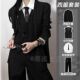 中性风背心西装 禁欲系黑色西服套装 男春秋高级感礼服外套修身 马甲