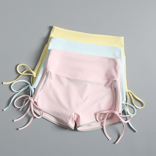 高腰提臀运动短裤女夏季修身显瘦