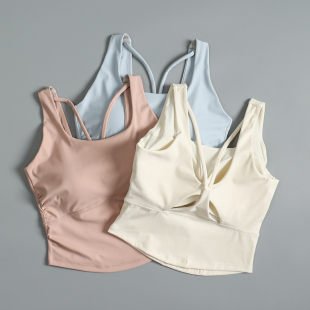 运动文胸女夏季 瑜伽健身背心 防震聚拢跑步速干内衣镂空美背一体式