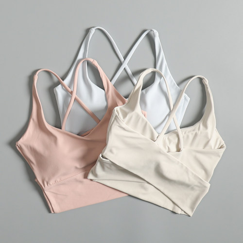 一体式运动文胸女夏防震聚拢跑步