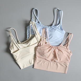 运动内衣女夏季 普拉提专业训练健身文胸 防震美背瑜伽服背心一体式