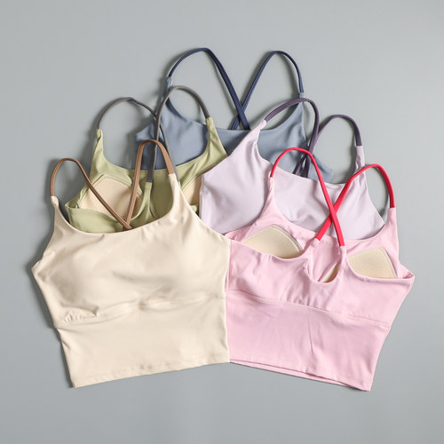 一体式运动文胸女遮副乳瑜伽锻炼