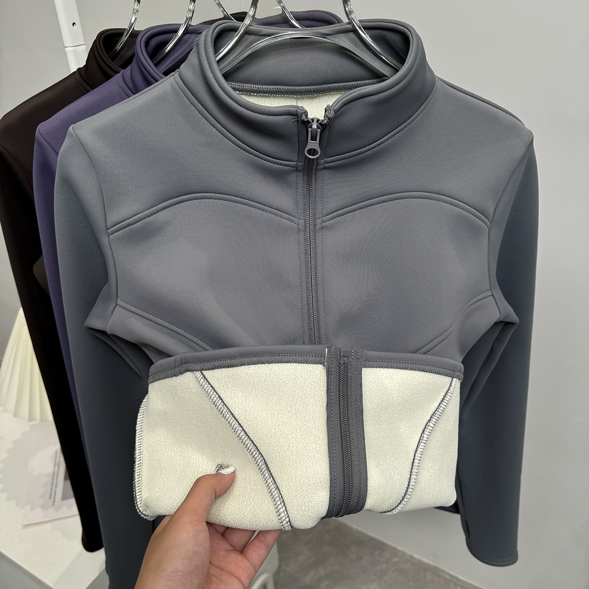 保暖加厚瑜伽服上衣外套
