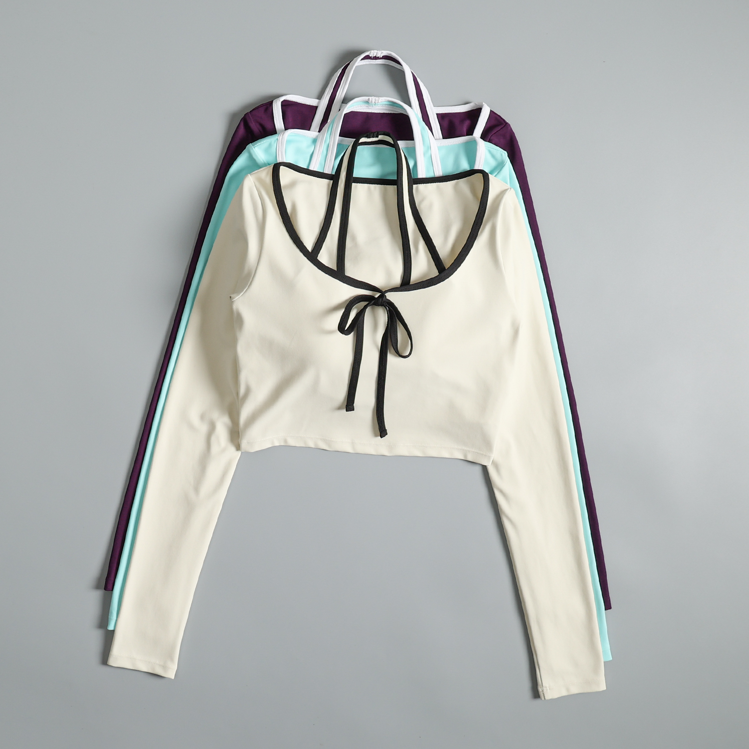 高颜值运动长袖女秋冬季假两件