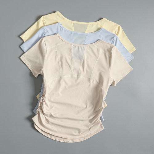 透气速干瑜伽短袖女夏季普拉提