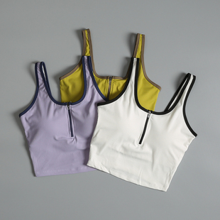 高强度运动内衣女瑜伽服背心一体式防震聚拢跑步外穿美背健身文胸