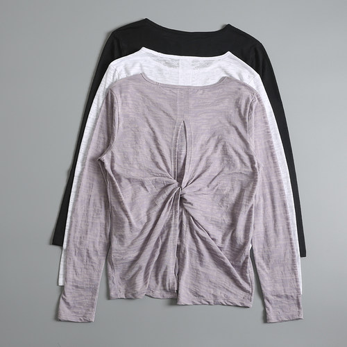 运动上衣透气罩衫T恤瑜伽服