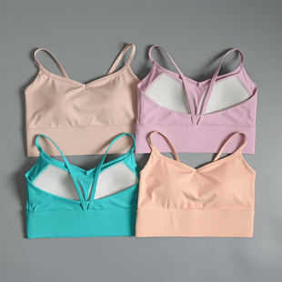 瑜伽健身美背吊带一体运动背心女文胸跑步防震防下垂薄款 夏天薄款