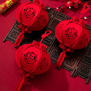 灯笼2026新款过年装饰挂件春节新年大门口阳台户外大红马子挂饰福