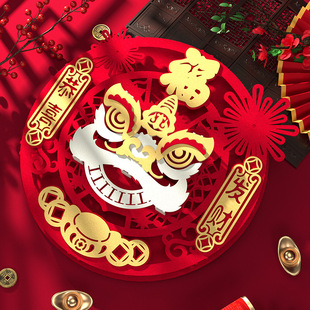 2026年新年屋里平安福门贴对联门贴不织布小福字贴自粘烫金中国风