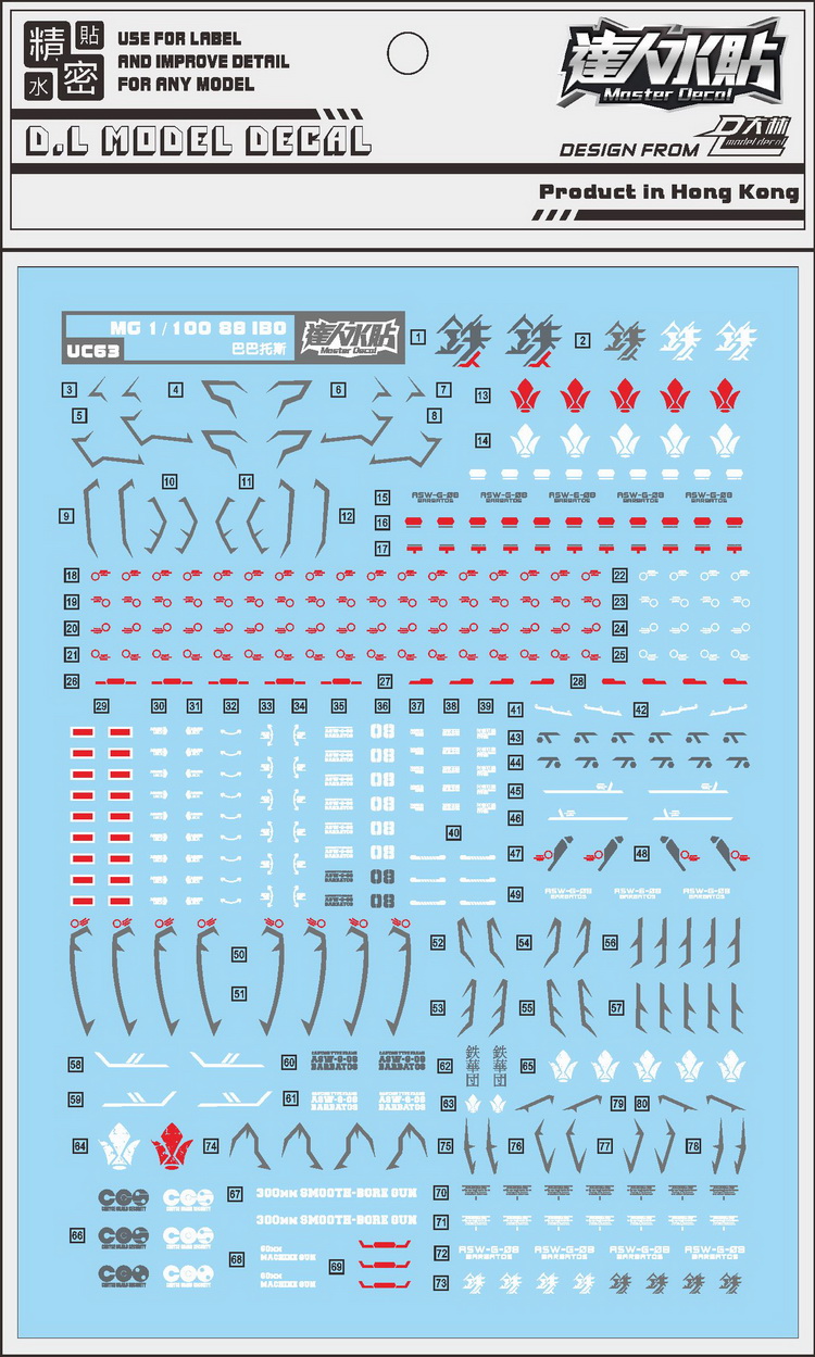 包邮大林达人水贴大班 UC63 8818 MG HIRM巴巴托斯第六形态