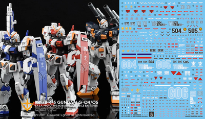 包邮 炎水贴 GHOST版 HGUC RX-78-4/5/6 高达(四/五/六号机) 荧光