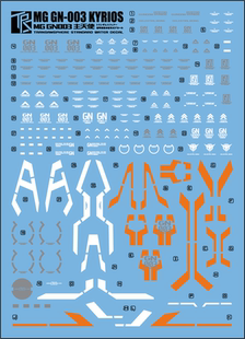 三红领域 MG 1/100 GN-003 00 主天使高达模型细节设计魔改水贴纸