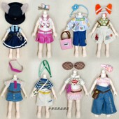 牛仔工装 17厘米娃娃YMY手办套装 裙 衣服16 8分12分bjd娃衣ob11换装
