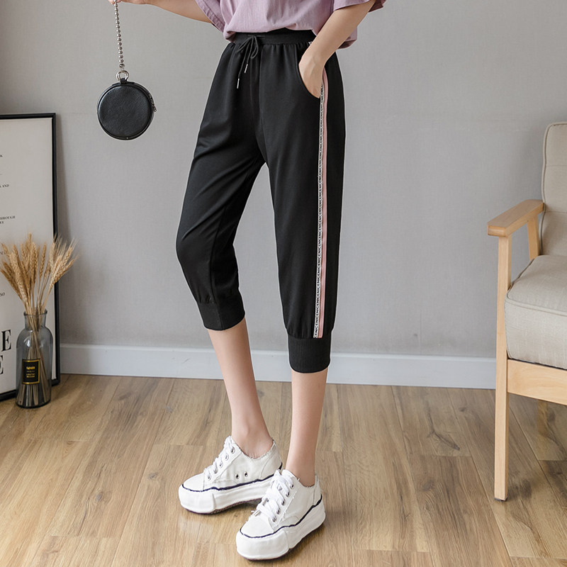 大码女装七分裤女夏季薄款中裤200斤胖mm宽松加肥加大休闲短裤潮