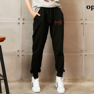 加绒运动裤 胖妹妹女裤 女春秋冬季 200斤胖mm卫裤 显瘦潮 休闲裤 大码