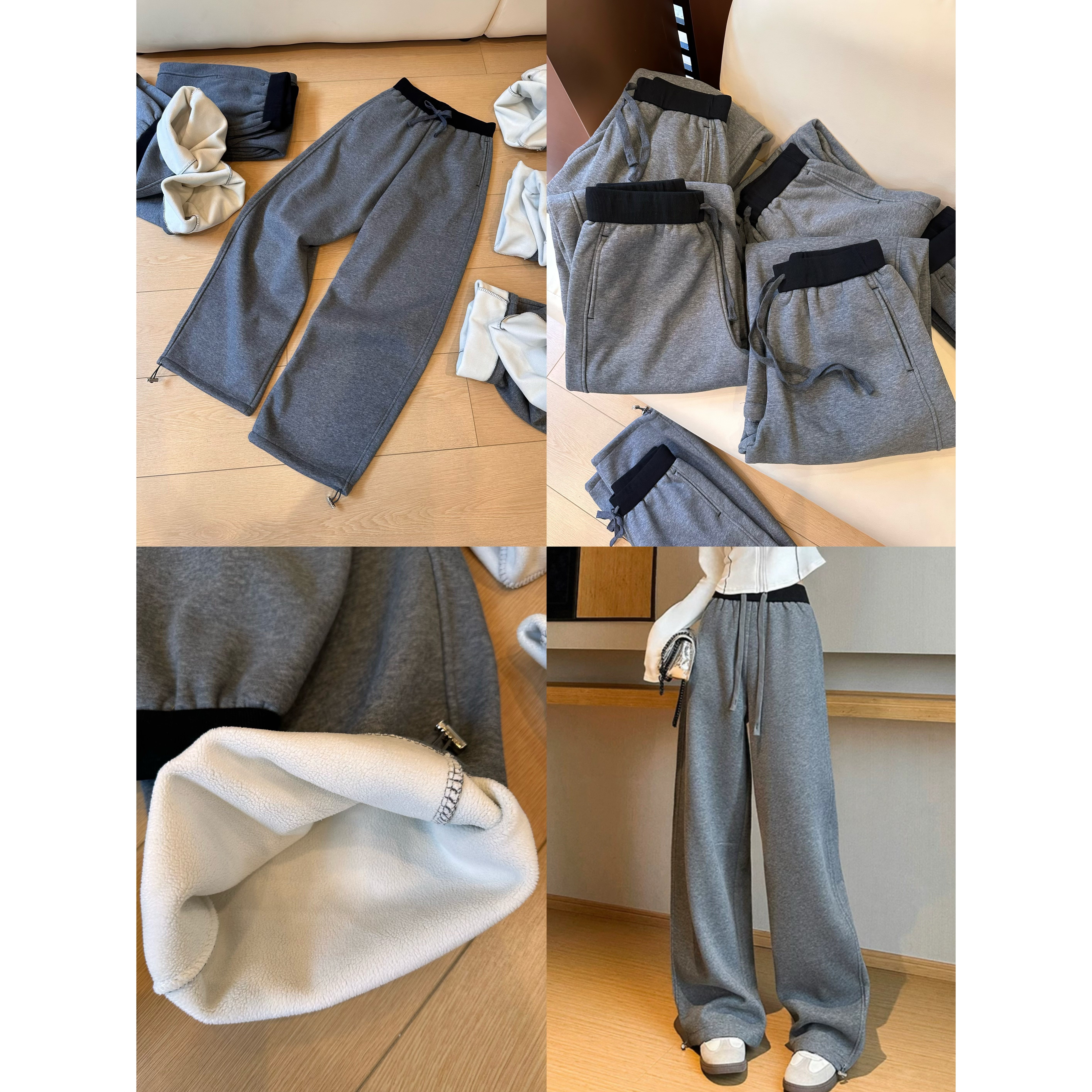 厚绒  H3加绒加厚卫裤女冬高腰休闲百搭阔腿裤束脚两穿弯刀运动裤,女装/女士精品,卫裤,淘宝优惠券,粉丝福利购,淘宝优惠卷