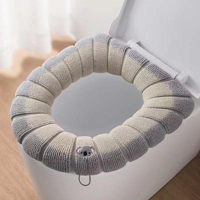 Universal knitted thicken toilet seat cover for toilet seat