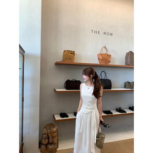 【AHY】今天是气质姐姐 100天丝巨显瘦纯色无袖背心连衣裙新品