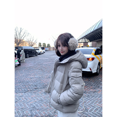 【AHY】经典简约鸭绒连帽羽绒服