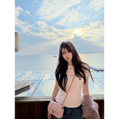 简约实穿圆领正肩小樱桃口袋短袖 CherryCherry teeT恤新品 AHY