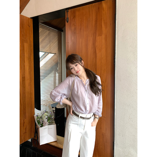 新品 衬衫 莱赛尔苎麻颜色巨好看气质简约宽松长袖 AHY