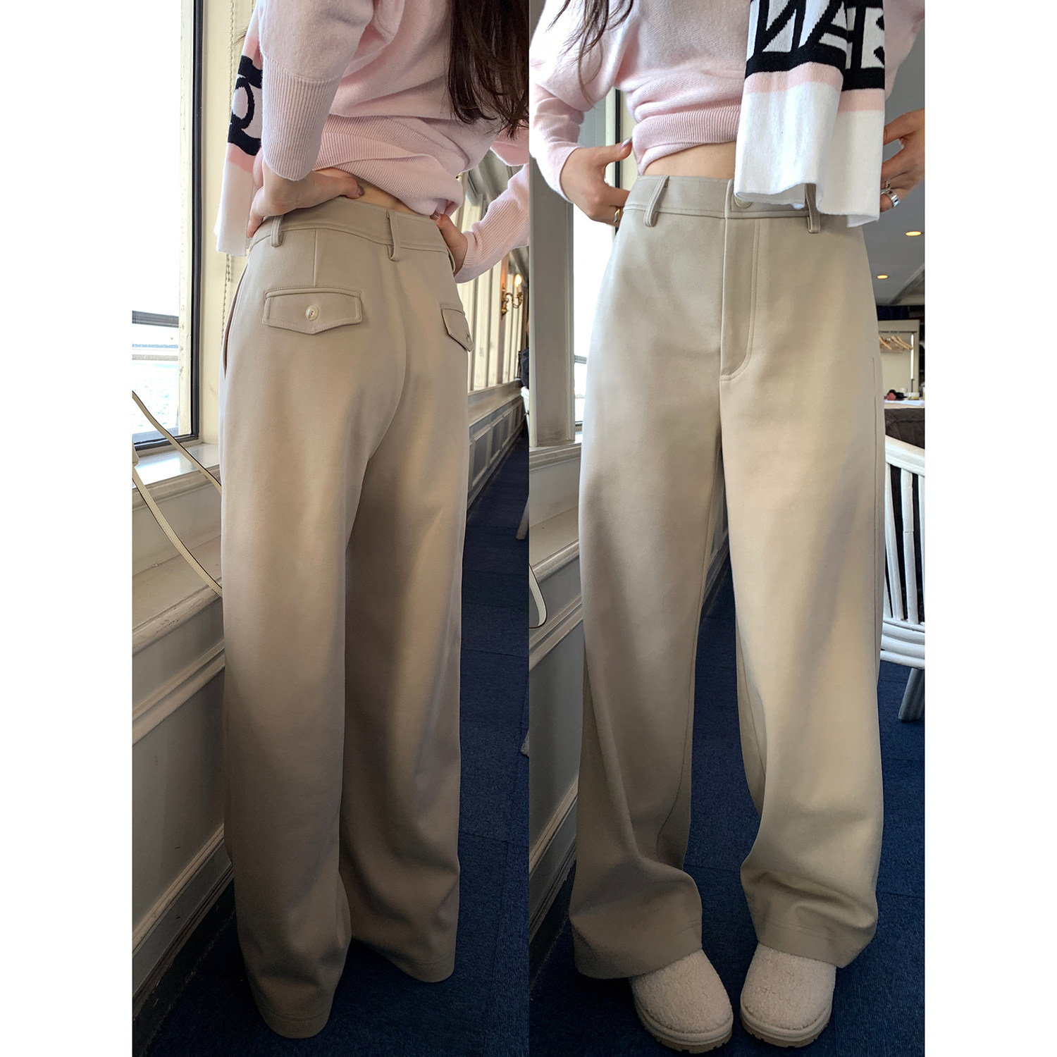 【AHY】挚爱裤 星空纹磨毛保暖显瘦巨显腿长秋冬休闲长裤新品