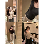 冬天T恤单穿打底衫 新品 本 280g德绒加厚保暖显瘦长袖 AHY 双版