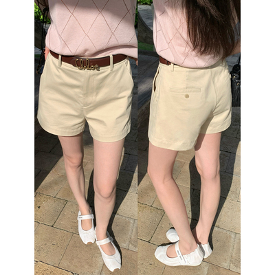 【AHY】纯棉高腰工装休闲短裤