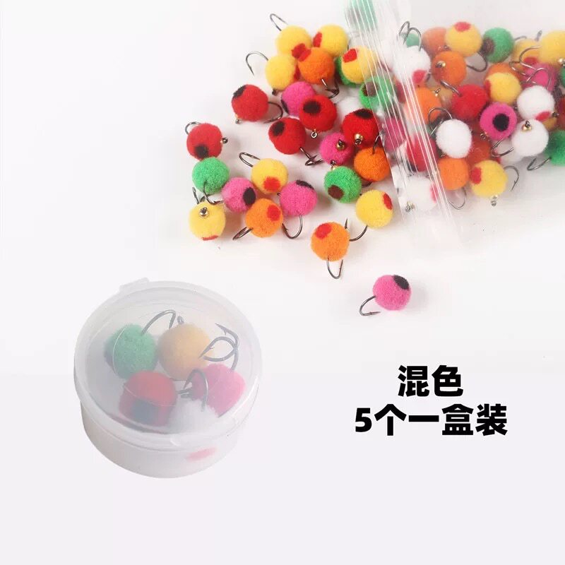 路亚浮水铜头飞蝇钩仿生饵鲈鳟鱼
