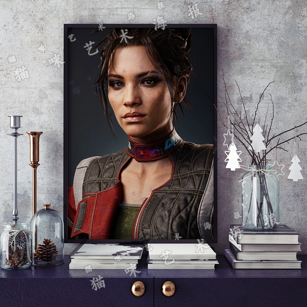 赛博朋克2077 帕南帕尔默帆布打印金属框架海报装饰画家居游戏