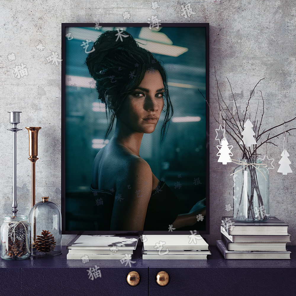 赛博朋克2077 帕南帕尔默帆布打印金属框架海报装饰画家居游戏