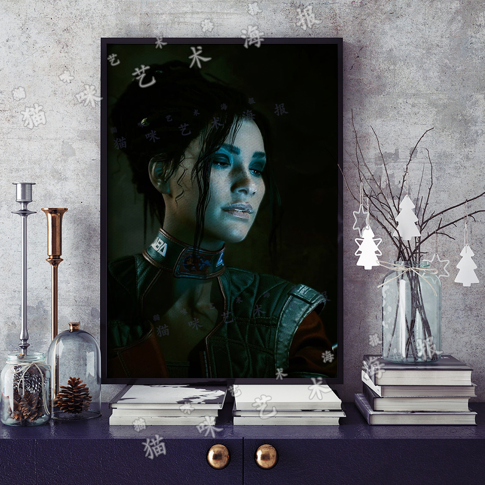 赛博朋克2077 帕南帕尔默帆布打印金属框架海报装饰画家居游戏