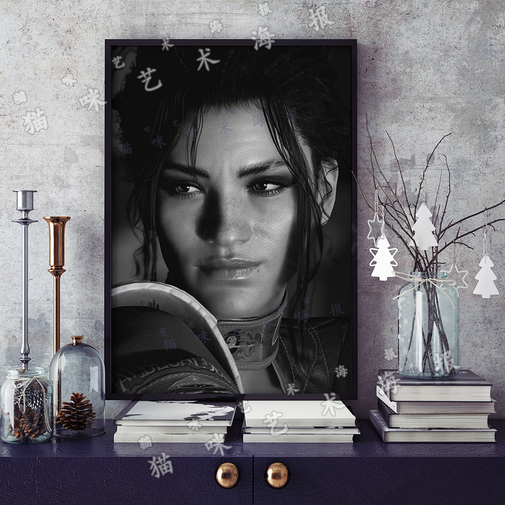 赛博朋克2077 帕南帕尔默帆布打印金属框架海报装饰画家居游戏