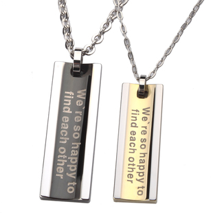 真男人首饰 情侣钨金吊坠 原创独家设计项链 简约潮牌限量版配饰