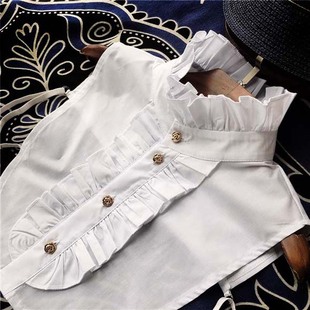 假领子女百搭假领花边领子衬衫 饰纯棉领子立领假高领秋冬 衬衣领装