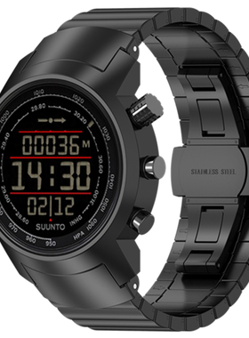 代用颂拓SUUNTO Elementum元素山雄Terra不锈钢一珠三珠表带