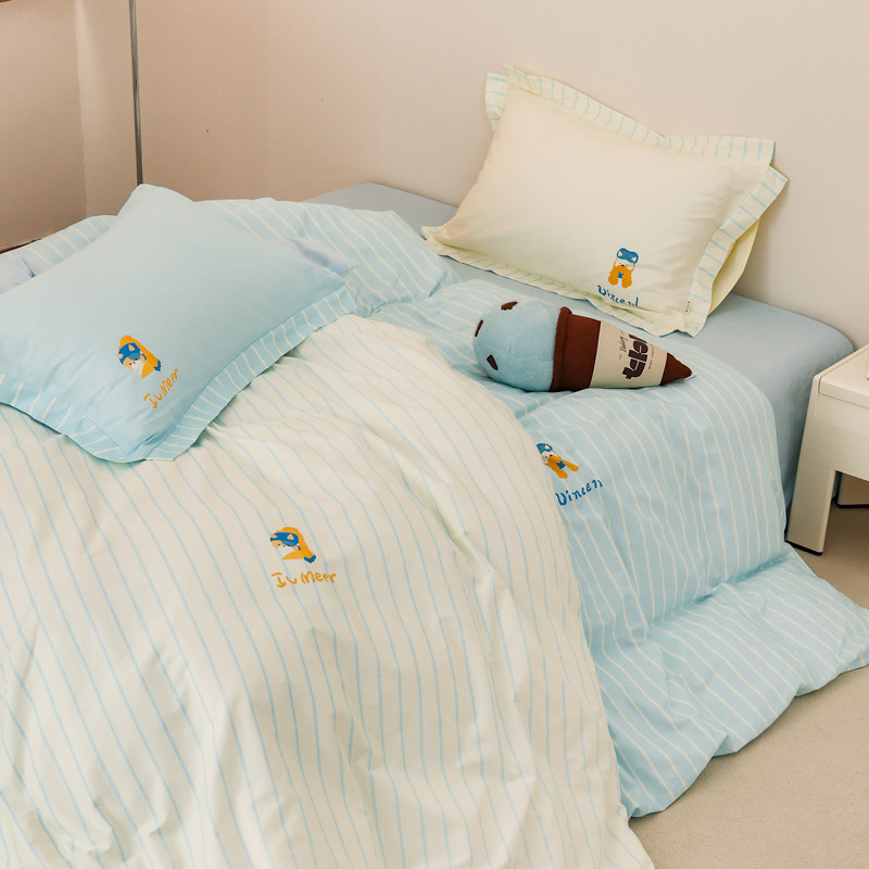 名画猫猫头 情侣款100全棉卡通可爱原创床单被套纯棉,床上用品,床品套件/四件套/多件套,淘宝优惠券,粉丝福利购,淘宝优惠卷