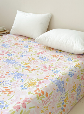 柔软记忆 韩系原创全棉床单梦幻粉碎花床笠床罩单件纯棉床品女生