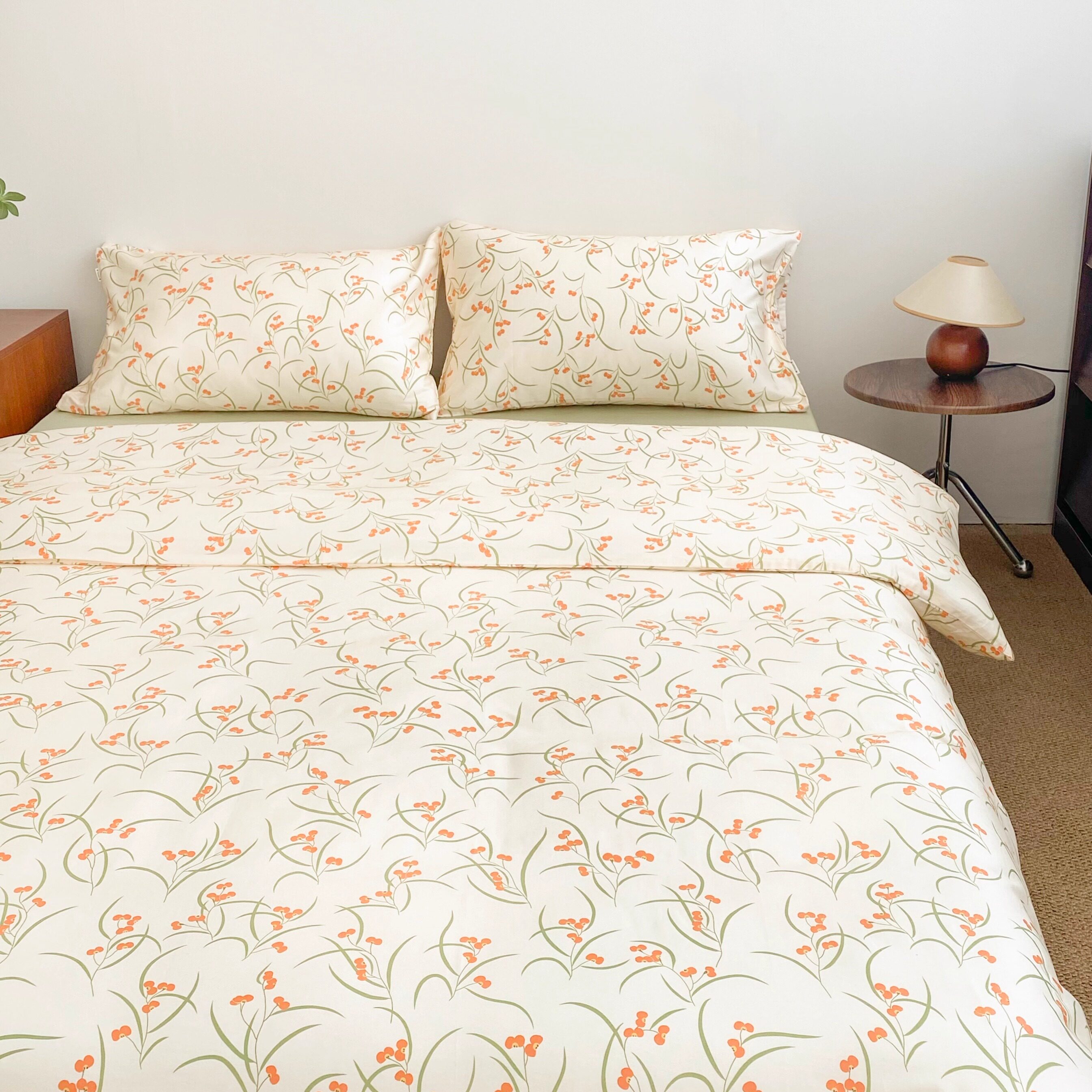 某个午后 原创ins风60支长绒棉三四件套床单被套裸睡全棉韩系碎花