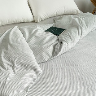 一日闲适 百看不厌基础款全棉被套被罩被单纯棉100棉简单舒服白灰