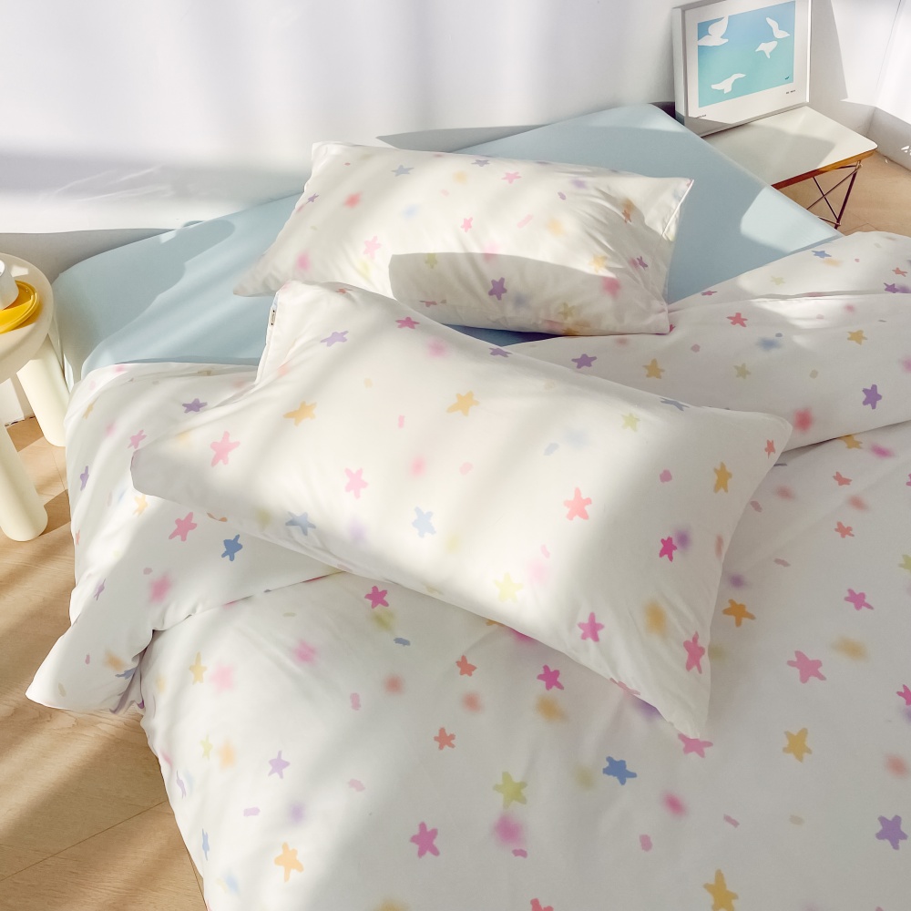 星星手札 元气小卡通四季全棉四件套床单床笠款可爱少女风学生床