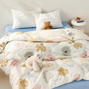 寻梦环游记 奶油系插画原创可爱卡通全棉被套被芯罩单件纯棉