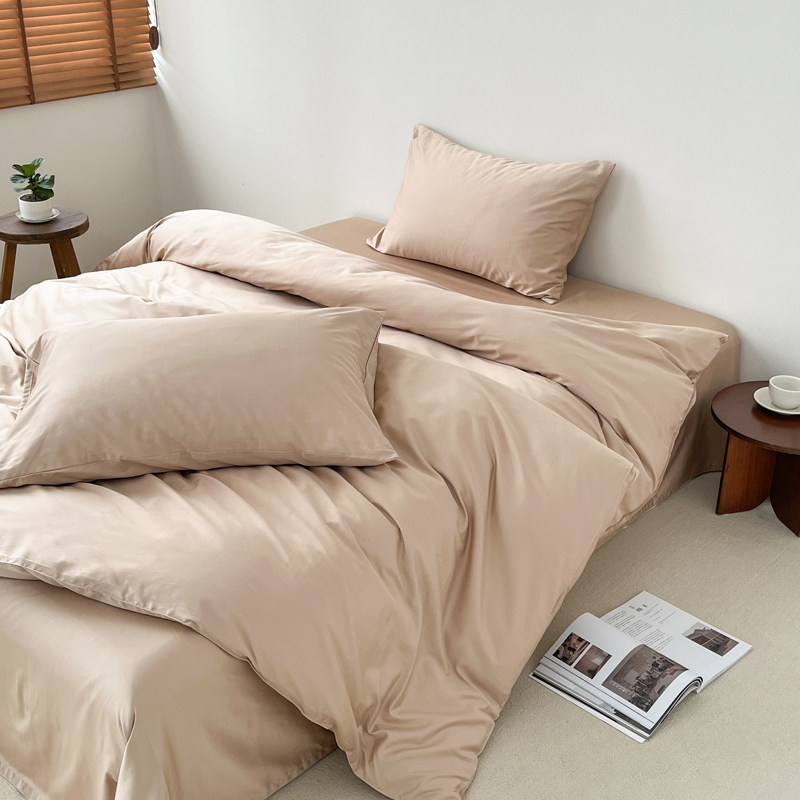 高级感原创裸色100支全棉四件套