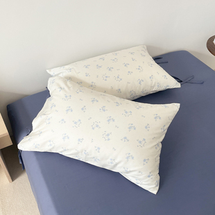 浅夜的花雨 复古静谧原创碎花全棉枕套枕头枕芯罩74*48cm单只装
