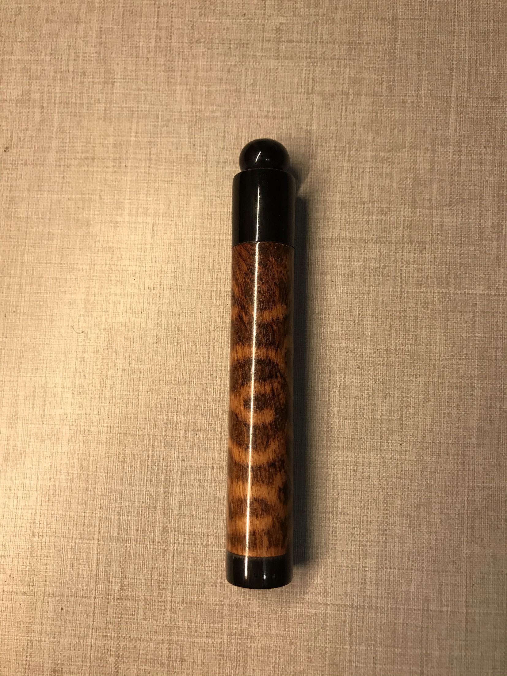 吹一吹气蛇纹木配黑牛角火折子 创意打火机充电防风电子点烟器usb