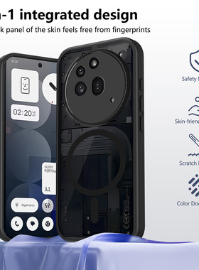 适用外贸 Nothing Phone 3 3A 3APRO肤感磁吸手机壳 Nothing CMF 2pro 先锋3A 肤感透黑 磁吸磨砂保护套批发