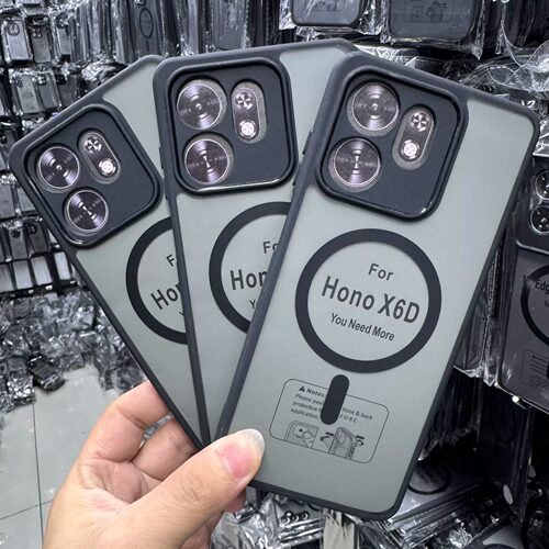 适用外贸荣耀600E 600Lite X7E肤感磁吸手机壳Honor X5D X8D X9D X6D荣耀200Smart Nova14透黑磁吸磨砂保护套